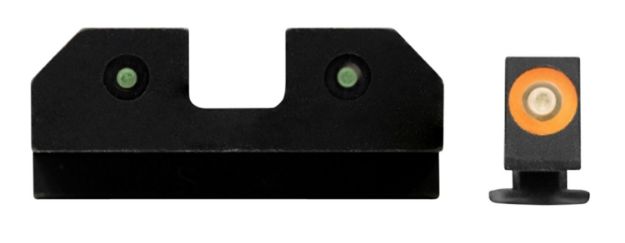 Picture of Xs Sights R3d Night Sights Fits Glock Black | Green Tritium Orange Outline Front Sight Green Tritium Rear Sight 