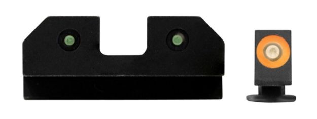 Picture of Xs Sights R3d Night Sights Fits Glock Black | Green Tritium Orange Outline Front Sight Green Tritium Rear Sight 