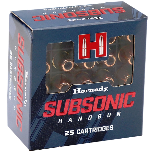 Picture of Hornady Subsonic Target/Varmint 9Mm Luger 147 Gr Hornady Xtp Subsonic (Xtpsub) 25 Per Box/ 10 Cs 