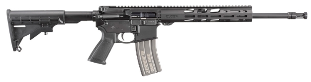 Picture of Ruger Ar-556 300 Blackout 30+1 16.10" Heavy Contour Barrel, Black Hard Coat Anodized 7075-T6 Aluminum Forgings, 6 Position M4-Style Stock, Flat Top Receiver, Optics Ready 