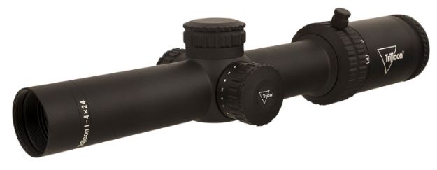 Picture of Trijicon Credo 1-4X 24Mm Obj 95-24.20 Ft @ 100 Yards Fov 30Mm Tube Matte Black Finish Led Illuminated Bdc Green Segmented Circle 223 55Gr 