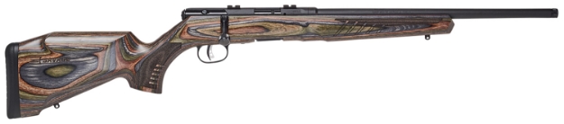 Picture of Savage Arms B22 Bns-Sr Bolt Action 22 Lr Caliber With 10+1 Capacity, 18" Threaded Barrel, Matte Black Metal Finish & Timber Harwood Matte Forest Green Laminate Stock Right Hand (Full Size) 