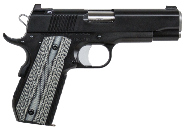 Picture of Dan Wesson V-Bob 45 Acp 8+1 4.25" Match Grade Barrel, Stainless Steel Frame W/Beavertail, Serrated Stainless Steel Slide, Black Duty Finish, Black/Gray G10 Grip, Includes 2 Magazines 