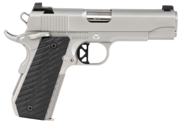 Picture of Dan Wesson V-Bob 45 Acp 8+1 4.25" Match Grade Barrel, Forged Stainless Steel Frame W/Beavertail, Serrated Bead Blasted Stainless Steel Slide, Black G10 Grip, Includes 2 Magazines 