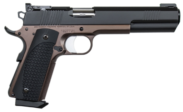 Picture of Dan Wesson Bruin 10Mm Auto Caliber With 6.03" Barrel, 8+1 Capacity, Bronze Finish Beavertail Frame, Serrated Black Duty Slide & Brown G10 Grip 