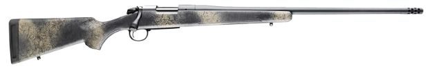 Picture of Bergara Rifles B-14 Wilderness Ridge 28 Nosler 2+1 26" Threaded Barrel, Sniper Gray Cerakote, Woodland Camo Stock 