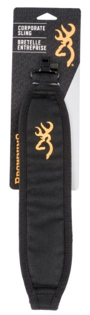 Picture of Browning Corporate Sling Made Of Black Foam With Rubber Backing, 25.50"-39" Oal, Adjustable Design & Swivels For Rifle/Shotgun 