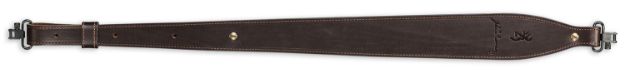 Picture of Browning John M Browning Signature Made Of Dark Brown Leather With Suede Backing, 25"-35" Oal, Adjustable Design & Swivels For Rifles 