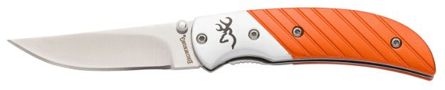 Picture of Browning Prism 3 2.88" Folding Clip Point Plain 7Cr17mov Ss Blade/ Orange Anodized Aluminum Handle Includes Pocket Clip 