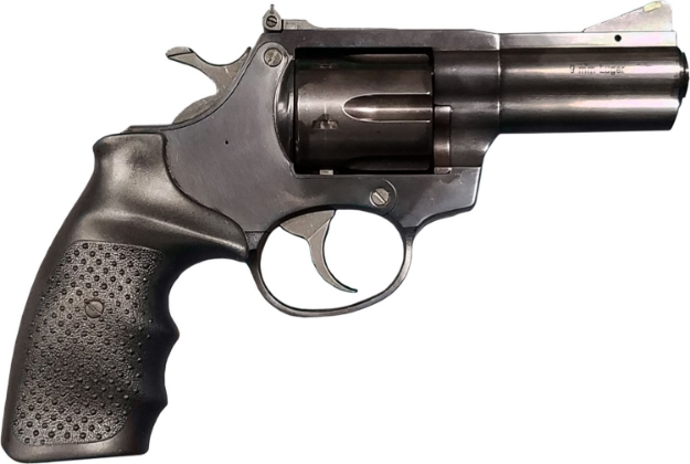 Picture of Rock Island Al9.0 9Mm Luger Caliber With 3" Barrel, 6Rd Capacity Cylinder, Overall Blued Finish Steel & Finger Grooved Black Rubber Grip 