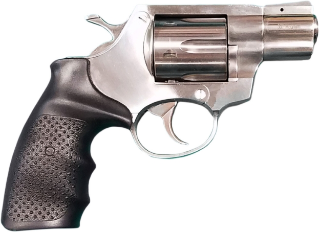 Picture of Rock Island Al3.1 357 Mag Caliber With 2" Barrel, 6Rd Capacity Cylinder, Overall Stainless Steel Finish & Finger Grooved Black Rubber Grip 