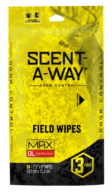 Picture of Scent-A-Way Max Field Wipes Odor Eliminator Odorless Scent Pkg Of 24 