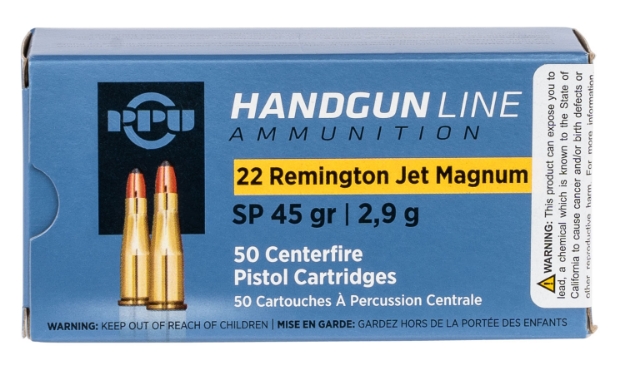 Picture of Ppu Handgun Defense 22 Rem Jet Mag 45 Gr Soft Point (Sp) 50 Per Box/ 10 Cs 