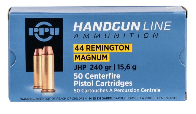 Picture of Ppu Handgun Target 44 Rem Mag 240 Gr Jacketed Hollow Point (Jhp) 50 Per Box/ 10 Cs 