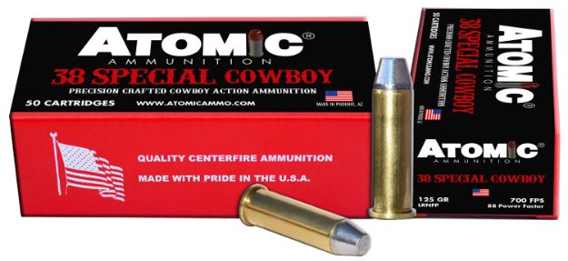 Picture of Atomic Ammunition Cowboy Action Precision Craft 38 Special 125 Gr Lead Round Nose Flat Point (Lrnfp) 50 Per Box/ 10 Cs 