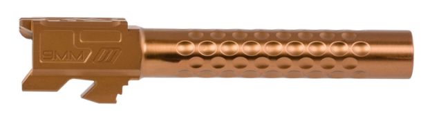 Picture of Zev Optimized Match Replacement Barrel 9Mm Luger 4.49" Bronze Pvd Finish 416R Stainless Steel Material With Dimples For Glock 17 Gen1-4 