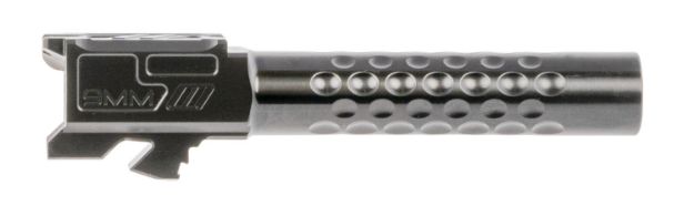 Picture of Zev Optimized Match Replacement Barrel 9Mm Luger 4.02" Black Dlc Finish 416R Stainless Steel Material With Dimples For Glock 19 Gen1-4 