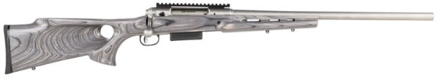 Picture of Savage Arms 220 20 Gauge 22" Stainless Steel Barrel 2+1, Matte Stainless Rec, Gray Laminate Boyd's Thumbhole Stock 