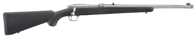 Picture of Ruger 77/357 357 Mag 5+1 18.50" Threaded Barrel, Brushed Stainless Steel, Integral Scope Mount On A Solid Steel Receiver, Black Synthetic Stock 