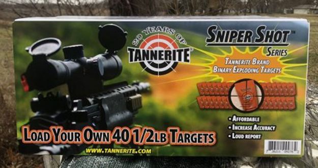 Picture of Tannerite Sniper Shot Impact Enhancement Explosion Centerfire Rifle Firearm 0.50 Lb 40 Targets 