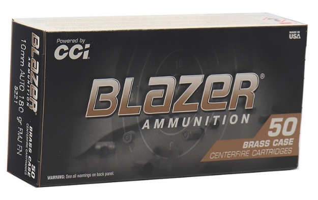 Picture of Cci Blazer Brass Handgun 10Mm Auto 180 Gr Full Metal Jacket (Fmj) 50 Per Box/ 20 Cs 