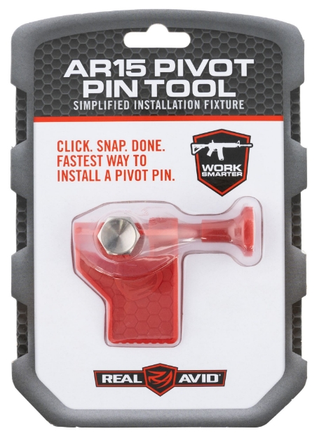 Picture of Real Avid Pivot Pin Tool Red Polymer Rifle For Ar-15 Includes Detent Plunger, Large Pin, & Install Tool 