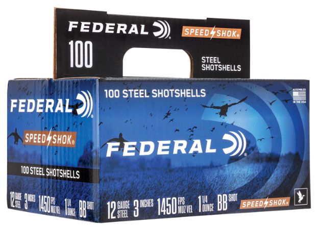 Picture of Federal Speed-Shok Waterfowl 12 Gauge 3" 1 1/4 Oz Bb Shot 100 Per Box/ 2 Cs 