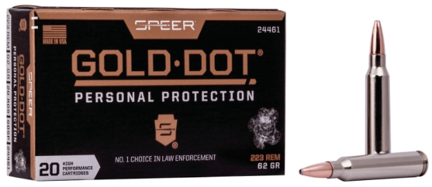 Picture of Speer Gold Dot Personal Protection 223 Rem 62 Gr 3000 Fps Soft Point (Sp) 20 Bx/10 Cs 