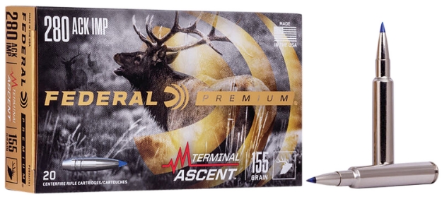 Picture of Federal Premium 280 Ackley Improved 155 Gr 2930 Fps Terminal Ascent 20 Bx/10 Cs 