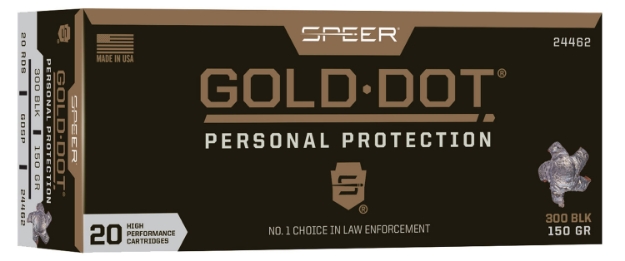 Picture of Speer Gold Dot Personal Protection 300 Blackout 150 Gr 1900 Fps Soft Point (Sp) 20 Bx/10 Cs 