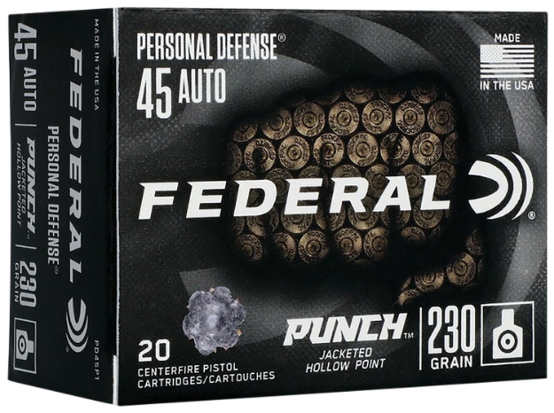 Picture of Federal Premium Personal Defense Punch 45 Acp 230 Gr Jacketed Hollow Point (Jhp) 20 Per Box/10 Cs 