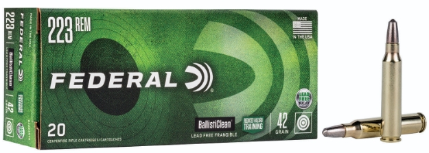 Picture of Federal Ballisticlean Reduced Hazard Training 223 Rem 42 Gr Lead Free Frangible 20 Per Box/ 25 Cs 