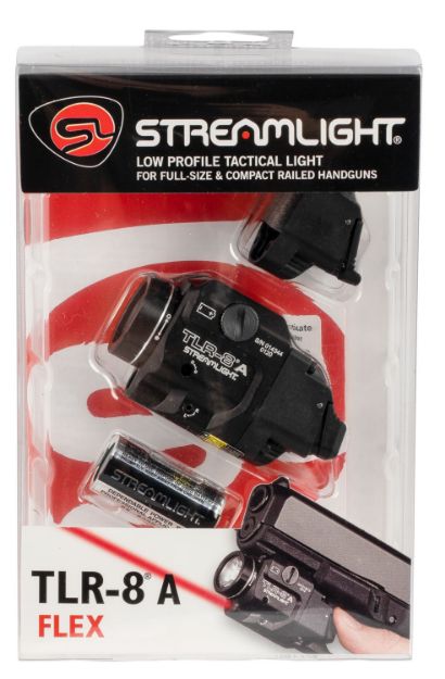 Picture of Streamlight Tlr-8 A Weapon Light W/Laser Black Anodized Aluminum For Handgun 500 Lumens White Led Bulb Red Laser 140 Meters Beam 