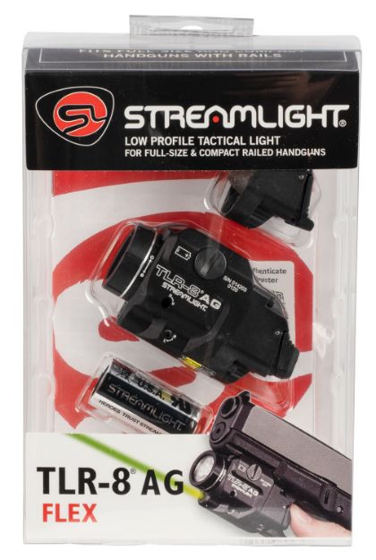 Picture of Streamlight Tlr-8 Ag Weapon Light W/Laser Black Anodized Aluminum For Handgun 500 Lumens White Led Bulb Green Laser 140 Meters Beam 