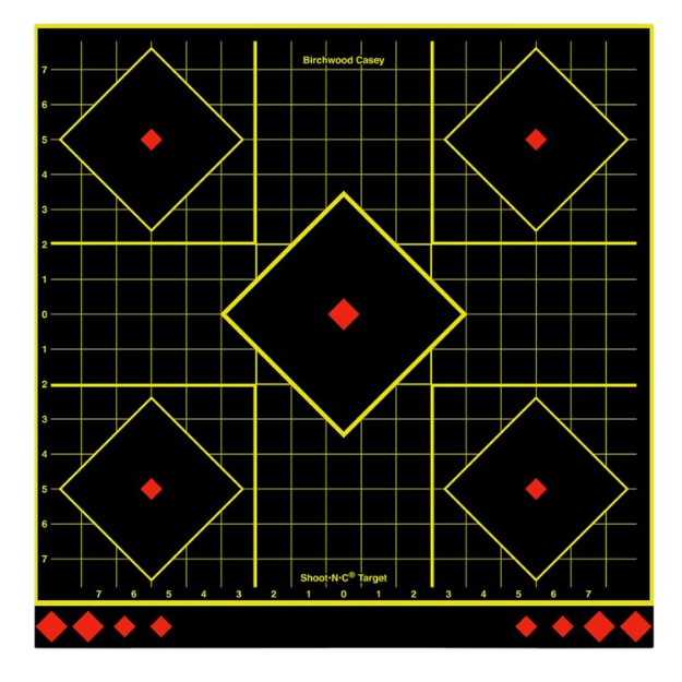 Picture of Birchwood Casey Shoot-N-C Sight-In Diamond Paper Target 17.75" 100 Per Pack 