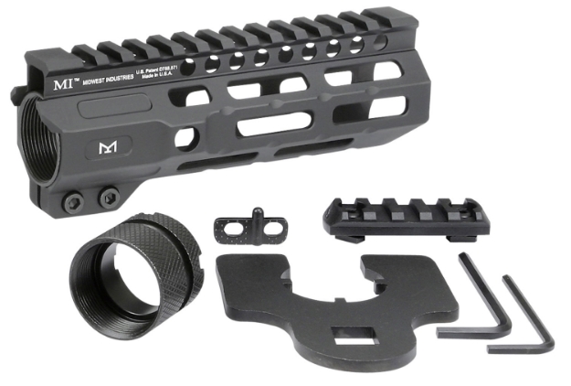 Picture of Midwest Industries Combat Black Hardcoat Anodized 6061-T6 Aluminum 6" Picatinny/M-Lok 