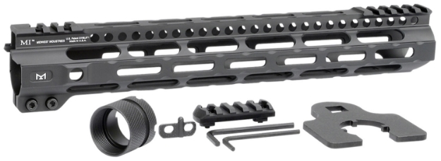 Picture of Midwest Industries Combat Lightweight Ar-15 Black Hardcoat Anodized Aluminum/Polymer 12.625" Picatinny/M-Lok 