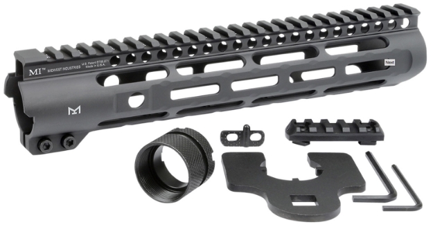 Picture of Midwest Industries Slimline Ar-15 Black Hardcoat Anodized Aluminum/Polymer 10.50" Picatinny/M-Lok 