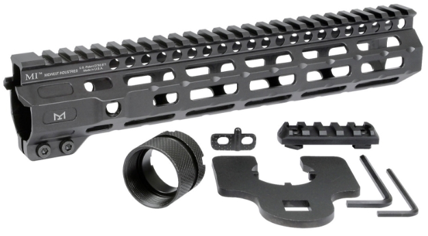 Picture of Midwest Industries Combat Black Hardcoat Anodized 6061-T6 Aluminum 10.50" Picatinny/M-Lok 