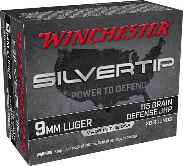 Picture of Winchester Ammo Silvertip Defense 9Mm Luger 115 Gr Silvertip Jacket Hollow Point 20 Per Box/ 10 Cs 