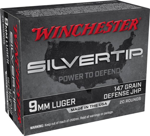 Picture of Winchester Ammo Silvertip Defense 9Mm Luger 147 Gr Silvertip Jacket Hollow Point 20 Per Box/ 10 Cs 