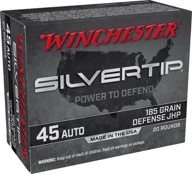 Picture of Winchester Ammo Silvertip Defense 45 Acp 185 Gr Silvertip Jacket Hollow Point 20 Per Box/ 10 Cs 