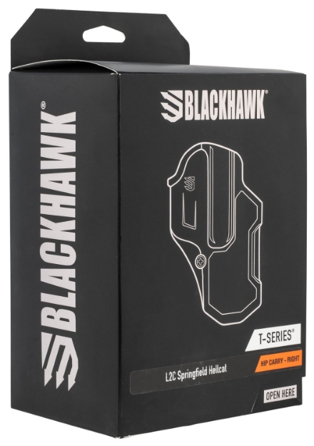 Picture of Blackhawk T-Series L2c Non-Light Bearing Owb Black Polymer Belt Slide Fits Springfield Hellcat Right Hand 