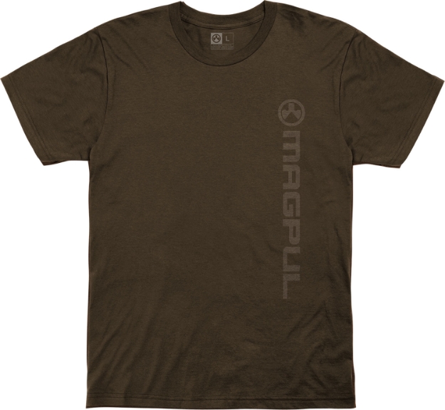 Picture of Magpul Vertical Logo Brown Cotton Short Sleeve Small 