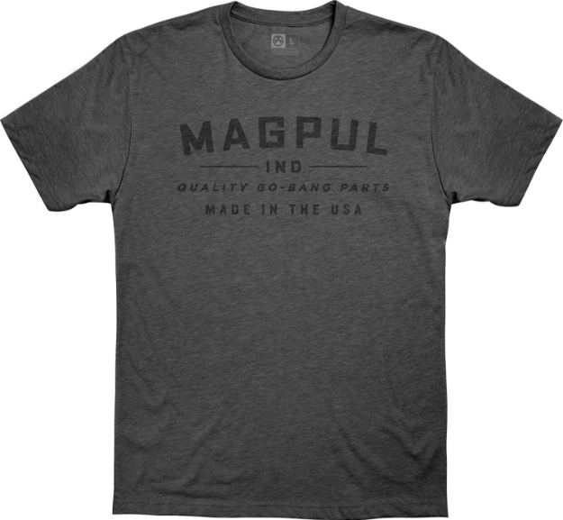 Picture of Magpul Go Bang Parts Men's T-Shirt Charcoal Gray Short Sleeve Small 