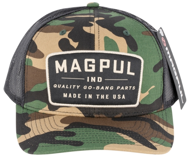 Picture of Magpul Go Bang Trucker Hat Woodland Adjustable Snapback Osfa Structured 