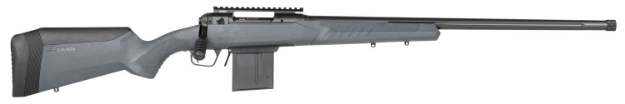 Picture of Savage Arms 110 Tactical 6.5 Prc 7+1 24", Matte Black Metal, Gray Fixed Accustock With Accufit 