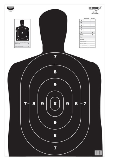 Picture of Birchwood Casey Eze-Scorer Bc-27 Silhouette Paper Target 23" X 35" 100 Per Pack 