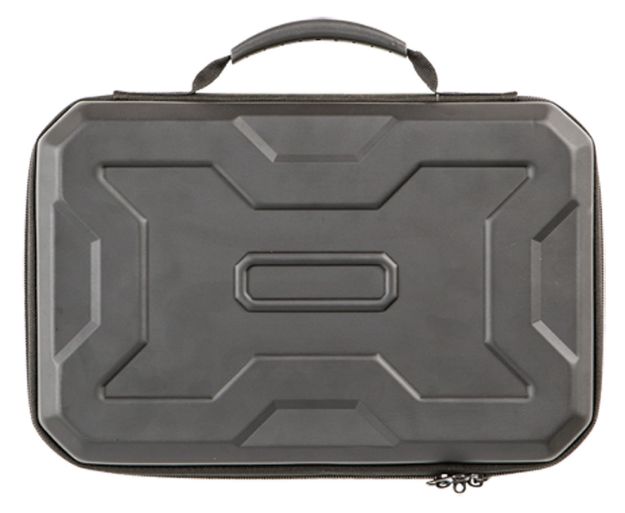 Picture of Allen Exo Handgun Case Made Of Polymer With Black Finish, Egg Crate Foam, Lockable Zipper & Molded Rubber Handle 12" L 