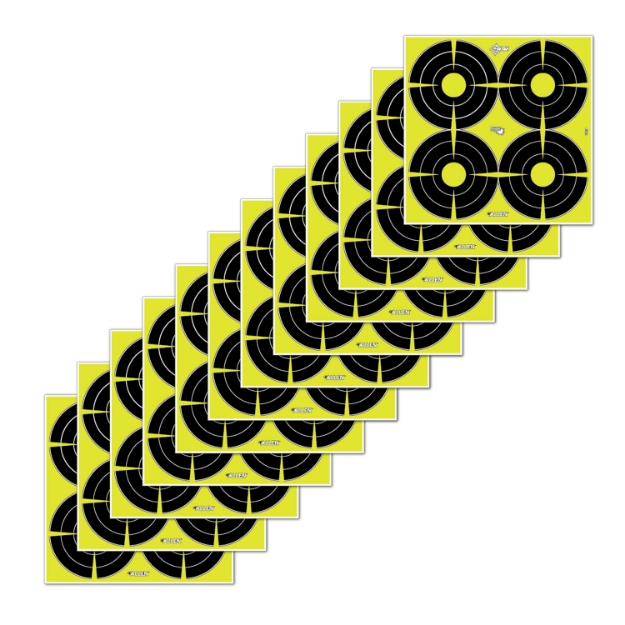 Picture of Ez-Aim Splash Reactive Target Spot Paper Hanging 12" X 12" Black/Yellow 12 Pk 